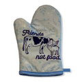 Friends Not Food Oven Mitt Cow Pig Chicken Vegan Plant Based Graphic Baking Glove Funny Graphic Kitchenwear Funny Food ...