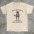 Frog Meme Unisex Tee, Just Buttered Your Last Biscuit, Funny T-Shirt, Heavy Cotton T-Shirt, Animal Lover Gift, Humor...