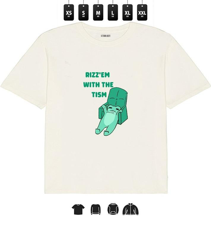 Frog Rizz Em with The Tism T-Shirt, Unisex T-Shirt, Gifts Hoodie, Sweatshirt | GrindPrints.com