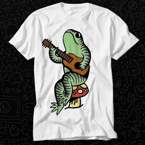 Frog Star Playing Guitar Magic Mushroom Best Seller Top Music Movie OZ555 Made USA T-Shirts, Hoodie, Sweatshirt
