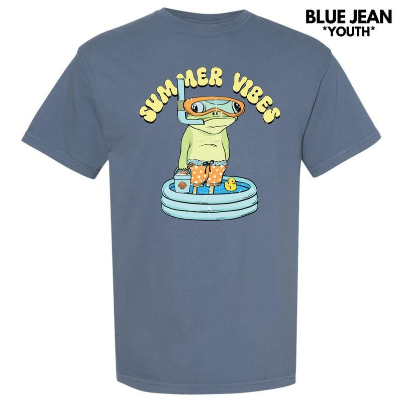 *** Frog Summer Vibes Comfort Colors T-Shirt (Youth) Hoodie, Sweatshirt | GrindPrints.com