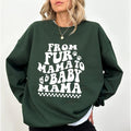 From Fur Mama To Baby Mama Sweatshirt, Expecting Mom Crewneck, Baby Announcement Long Sleeved Pullover, Gift For New Mom...