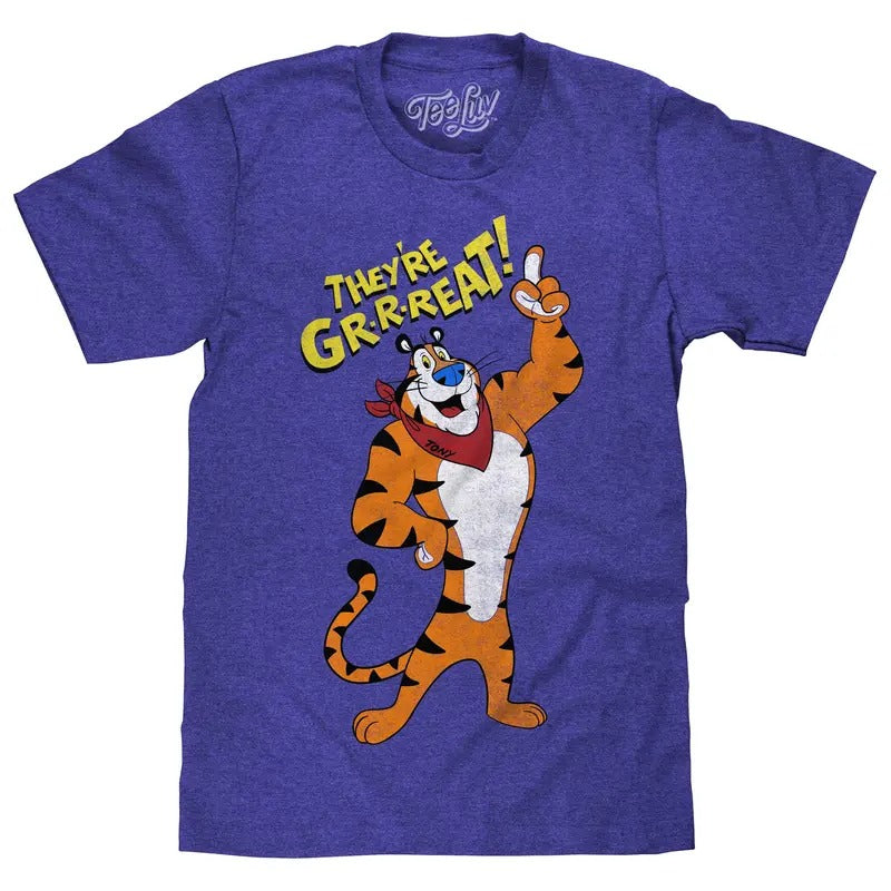 Frosted Flakes Tony The Tiger T-Shirt - Royal Blue Hoodie, Sweatshirt | GrindPrints.com