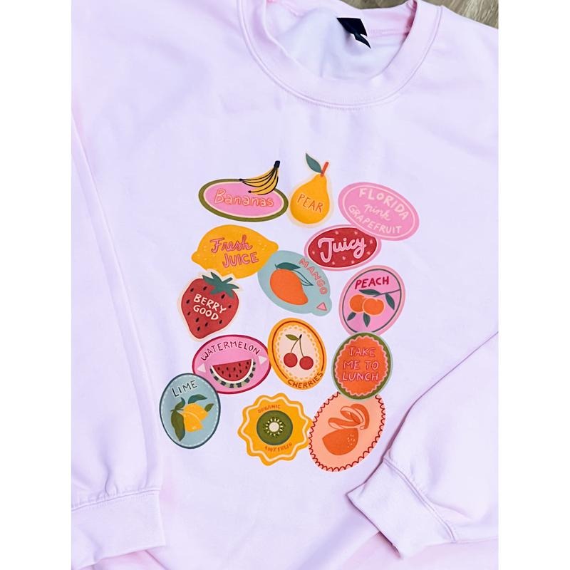 Fruit Stickers Graphic Top T-Shirts, Hoodie, Sweatshirt | GrindPrints.com