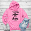 Fueled By Coffee And Chaos Hoodie, Printed in the USA hoodie #funny #cute #girly #coffee T-Shirts, Sweatshirt
