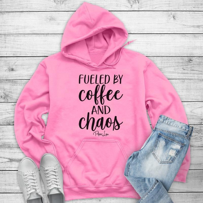 Fueled By Coffee And Chaos Hoodie, Printed in the USA hoodie #funny #cute #girly #coffee T-Shirts, Sweatshirt