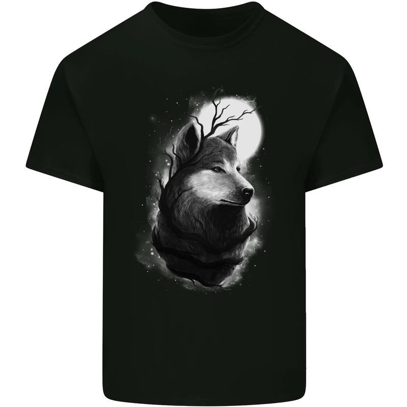 Full Moon Wolf Werewolves Wolves Mens Cotton T-Shirt Tee Top Made in USA Hoodie, Sweatshirt | GrindPrints.com