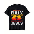 Fully Vaccinated By The Blood Of Jesus Gift For A For Jesus Printed T-shirt Comfortable Breathable, Casual Short Sleeve,...