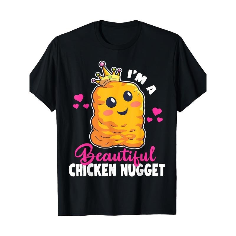 Fun 100% Cotton Kawaii Nug Life T-Shirt for Chicken Nugget Lovers, 220g made in usa Hoodie, Sweatshirt | GrindPrints.com
