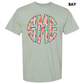 Fun Gingerbread Christmas Monogram Comfort Colors T-Shirt 'NLB' Hoodie, Sweatshirt | GrindPrints.com
