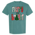 Fun Pattern Merry & Bright Comfort Colors T-Shirt 'NLB' Hoodie, Sweatshirt | GrindPrints.com