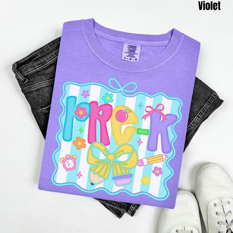 Fun Stripe Elementary Grades Comfort Colors T-Shirt 'NLB' Hoodie, Sweatshirt | GrindPrints.com
