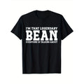 Funny 'Bean' Family Surname T-Shirt - Soft Cotton, Crew Neck, Short Sleeve