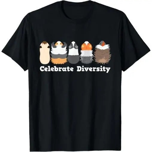 Funny 'Celebrate Diversity' Cute Shirt for Guinea Pig Lovers T-Shirt Made in USA Hoodie, Sweatshirt | GrindPrints.com