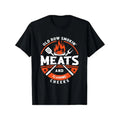 Funny 'Smokin' Meats & Clapping Cheeks' T-Shirt - 100% Cotton, Casual Round Neck Tee for Men & Women