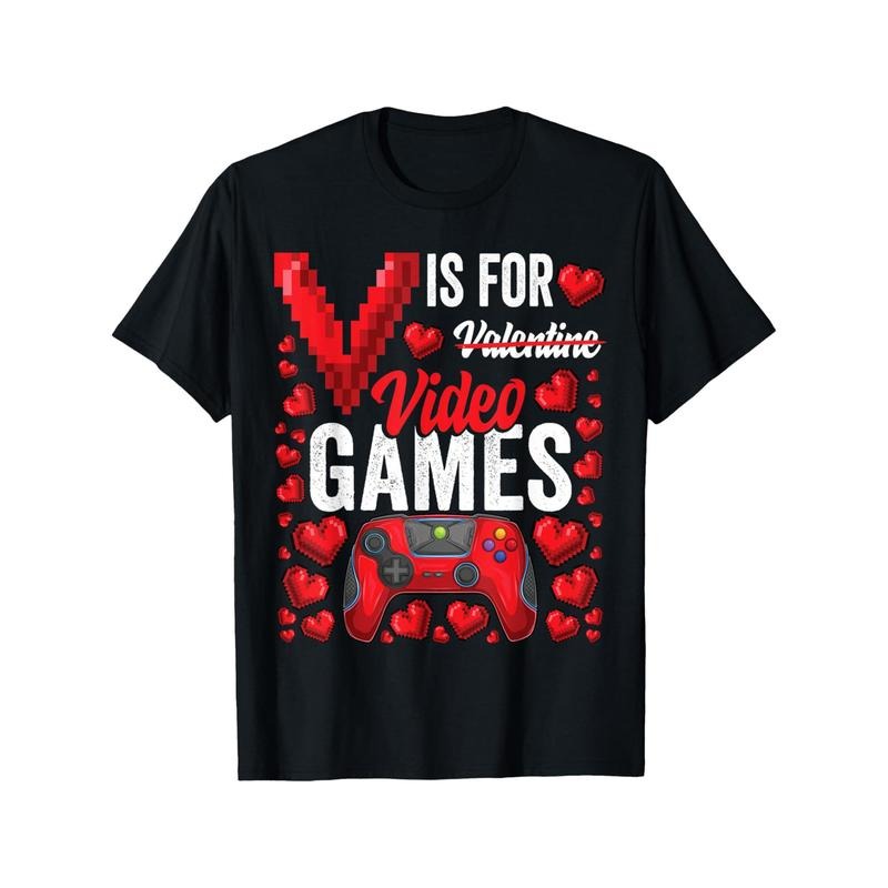Funny 'V Is for Video Games' Men's T-Shirt