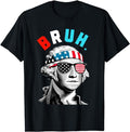 Funny 4th of July Shirts For Men, 4th of July 2024 George Washington Bruh T-Shirt Menswear Top Hoodie, Sweatshirt