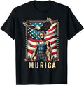 Funny 4th of July Shirts For Men, 4th of July Patriotic Funny Abraham Lincoln July 4th USA T-Shirt Menswear Top Casual...