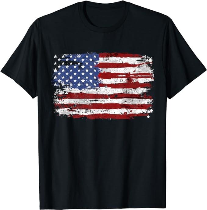 Funny 4th July Shirts American Flag USA United States America US 4th July Menswear Top Casual Cotton Basic T-Shirts, Hoodie, Sweatshirt