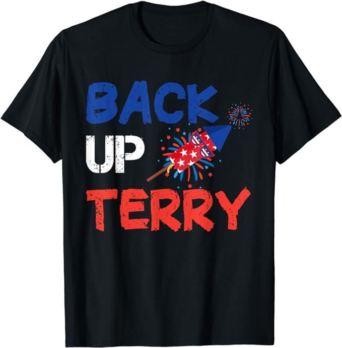 Funny 4th of July Shirts For Men, Back Up Terry Put It In Reverse Funny 4th Of July Fireworks T-Shirt Menswear Casual...