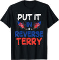 Funny 4th of July Shirts For Men, Back Up Terry Put It In Reverse Funny 4th Of July Fireworks T-Shirt Menswear Top Casual...