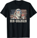 Funny 4th July Shirts Ben Drankin Beer 4th July Vintage Flag Funny Menswear Top Casual Cotton T-Shirts, Hoodie, Sweatshirt