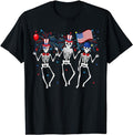 Funny 4th of July Shirts For Men, Dancing Skeletons 4th of July Funny Independence Day T-Shirt Menswear Top Hoodie,...
