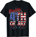 Funny 4th July Shirts Fireworks Happy 4th July US Flag American 4th July Menswear Top Casual Cotton Basic T-Shirts, Hoodie, Sweatshirt