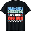 Funny 4th of July Shirts For Men, Funny 4th of July Fireworks Director USA T-Shirt Menswear Top Casual Cotton Tee Basic...