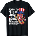 Funny 4th July Shirts Funny 4th July Hot Dog Wiener Comes Out Humor Menswear Top Casual Cotton Basic T-Shirts, Hoodie, Sweatshirt