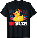 Funny 4th of July Shirts For Men, Funny Firecracker Duck 4th of July T-Shirt Menswear Top Casual Cotton Basic...