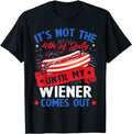 Funny 4th July Shirts Funny Hotdog 'S Not 4th July Until My Wiener Comes Menswear Top Casual Cotton T-Shirts, Hoodie, Sweatshirt