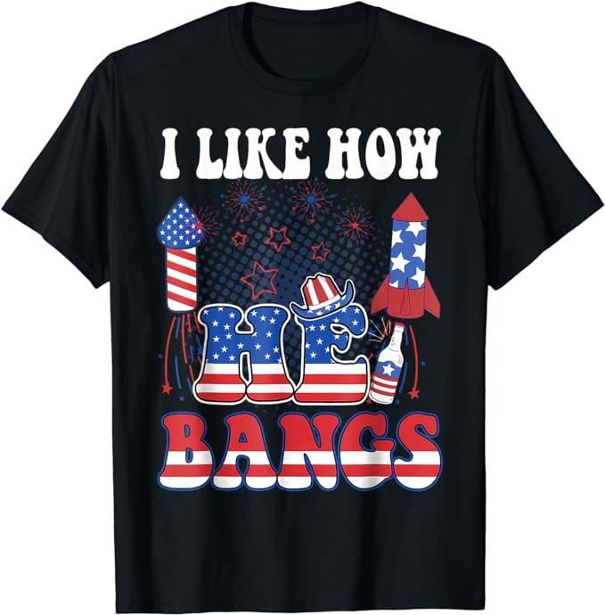 Funny 4th of July Shirts For Men, I Like How He Bangs Funny Couple 4Th Of July Firecracker T-Shirt Menswear Top Casual...