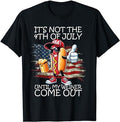 Funny 4th of July Shirts For Men, Its Not The 4th Of July Until My Weiner Comes Out Graphic T-Shirt Menswear Top Casual...