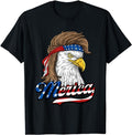 Funny 4th of July Shirts For Men, Merica Patriotic USA Eagle Of Freedom 4th of July T-Shirt Menswear Top Casual Cotton...