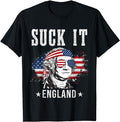 Funny 4th of July Shirts For Men, Suck It England Funny 4th of July - George Washington Funny T-Shirt Menswear Top...