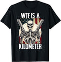 Funny 4th of July Shirts For Men, WTF Is A Kilometer July 4th Skeleton Funny Cringey USA Meme T-Shirt Menswear Top Casual...