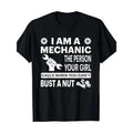 Funny Auto Mechanic Dad Joke Grease Monkey Handyman Men's Cotton Short Sleeve Casual Round Neck Top Comfortable Stylish...