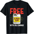 Funny Auto Mechanic T-Shirt, Free Blinker Fluid With Oil Change Funny Auto Mechanic T-Shirt