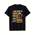 Funny BBQ Printed Cotton Casual Short Sleeve Crew Neck Outdoor Made Usa T-Shirts, Hoodie, Sweatshirt