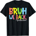 Funny Back School Shirts Cute Groovy Bruh We Back Teachers Funny Back School Cotton Casual Classic T-Shirts, Hoodie, Sweatshirt