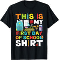 Funny Back To School Shirts, First Day of School Shirt Back To School T-Shirt Cotton Fashion Casual Classic Hoodie,...