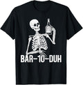 Funny Bar Shirts, Bar-10-Duh Funny Bartender Skeleton Mixologist Bartending T-Shirt Menswear Top
