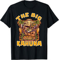 Funny Bar Shirts, The Big Kahuna Dad Hawaiian Beach Luau Tiki Bar T-Shirt Menswear Top