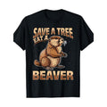 Funny Beaver Animal Save a Tree Eat a Beaver T-Shirt180g100%cotton Made in USA T-Shirts, Hoodie, Sweatshirt | GrindPrints.com