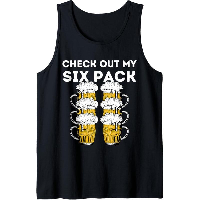 Funny Beer Abs Check Out My Six Pack Drinking Party Lover Tank Top T-Shirts, Hoodie, Sweatshirt | GrindPrints.com