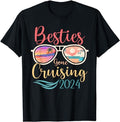 Funny Best Friend Shirts, Gift For Best Friend, 2024 Besties Gone Cruising Trip T-Shirt Menswear Top Casual Classic...