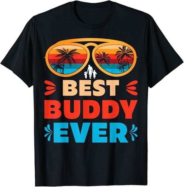 Funny Best Friend Shirts, Gift For Best Friend, Best Buddy Ever Funny Retro Vintage Friends Birthday Gifts T-Shirt...