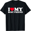 Funny Best Friend Shirts, Gift For Best Friend, I Love My Best Friend T-Shirt Menswear Top Casual Classic Hoodie, Sweatshirt