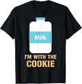 Funny Best Friend Shirts, Gift For Best Friend, I'm With The Cookie and Milk Matching Best Friend Couples T-Shirt...
